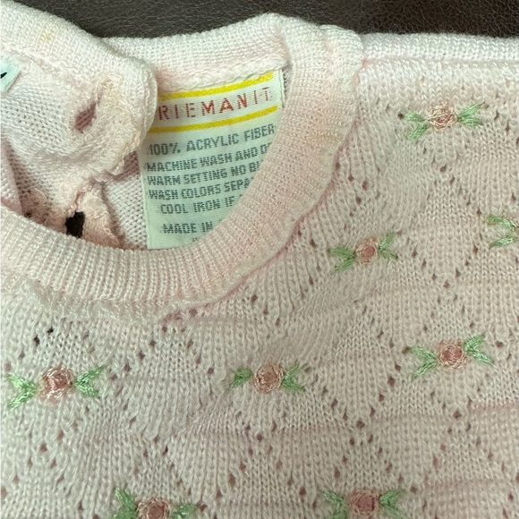 Friemanit Vintage baby pink sweater dress. Size: 6 months - Picture 4 of 6